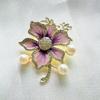 Fashion Purple Lilac Flower Delicate Brooches For Women Clothing Coat Banquet Accessories Gifts