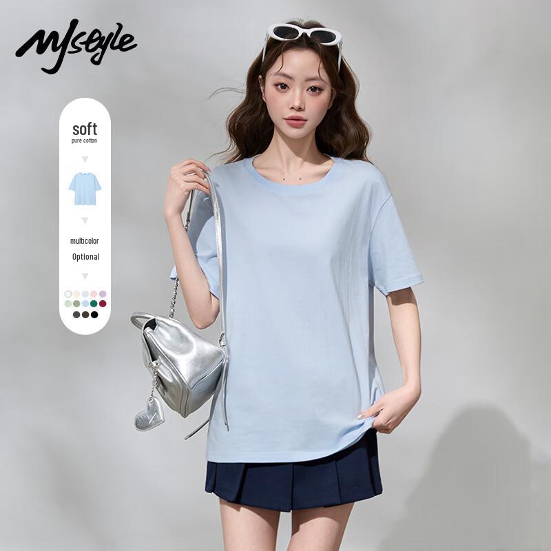 MJ STYLE Women s Pure Cotton Short Sleeve T-Shirt 2XL