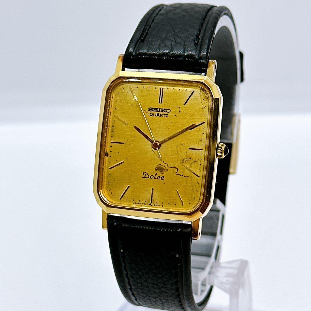 Used Seiko Dolce ladies watch vintage gold square in good working order