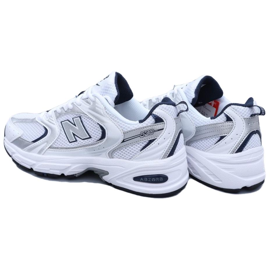 New Balance NB 530 Abrasion Resistant Low Top Casual Running Shoes Men's Silver NBMR530SGWHITE