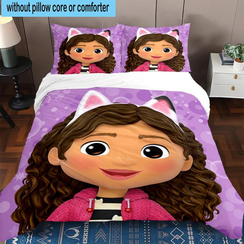 3PCS Colorful Friends Dollhouse 3pcs Bedding,Including 3PCS Duvet Cover And 2pcs Pillowcases Perfect for Christmas,Ideal for Bedroom, Dormitory
