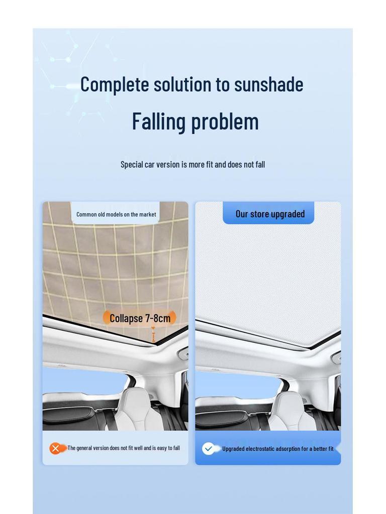 Dongfeng Jingyi X5 Sunroof Electrostatic Sunshade: Heat Insulation, Sun Protection, Privacy Shield, Opaque