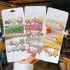 Clear Bling Beads Duckbill Hair Clips Alloy Pearl Flower Sweet 6pcs Sets Hairpins