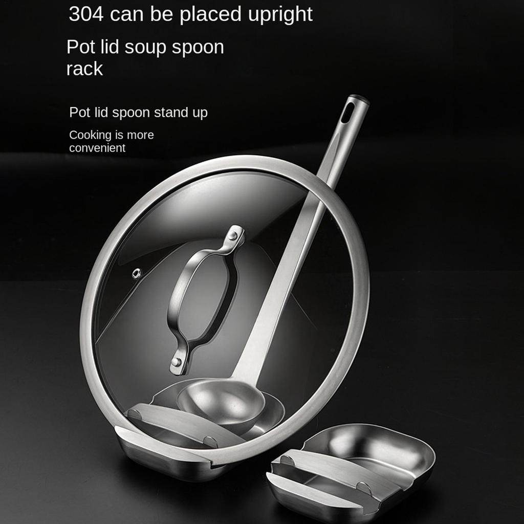 Metal Spoon Rest Self-Standing Utensil Lid Rack Counter Spoon Rest For Home Cooking Restaurant Buffet Baking Desk Counter Indoor