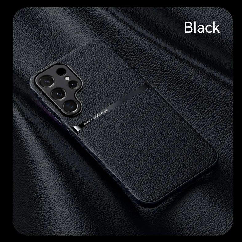 Leather Matte Case For Samsung S26 Ultra S25 Plus S22 S21 S20 S23 FE Funda For Samsung S25 Ultra S24 Magnetic Phone Cover