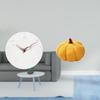 Silent Pumpkin Wall Clock Decorative Cushion for Home Kitchen Office Study Room Halloween Art