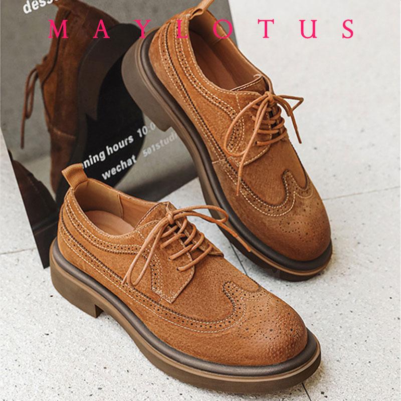 Brogue Shoes Thick soled shoes Fashionable British style Outdoor leisure business party Daily office youth shoes