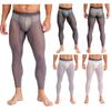 Mens Mesh Leggings See Through Stretchy Pants Elastic Waistband Lightweight Athletic Running Gym Tights