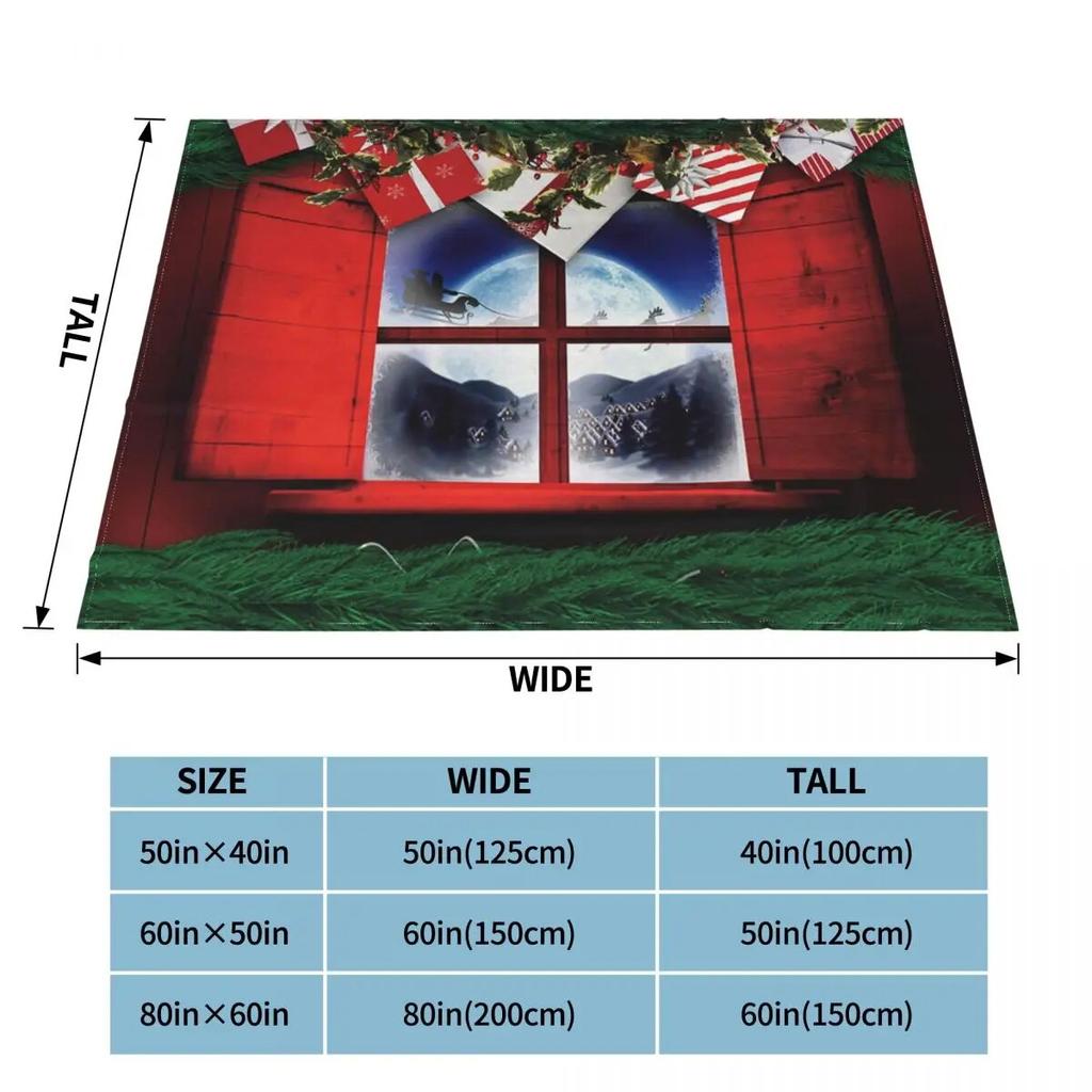 Vintergod julegave Natale Navidad Strikkede tepper Fleece nordisk julenisse nyttår Mykt plaggeteppe til sofaseng