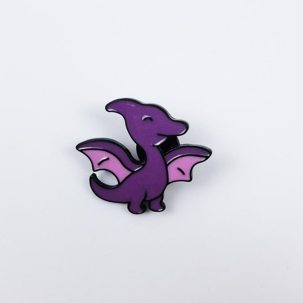 Cute Dinosaur Brooch Set: Triceratops & Brontosaurus Metal Badges for Kids' Clothing or Bag Decoration