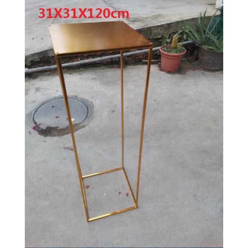 Geometric Square Frame Flower Stand for Weddings - Wrought Iron Artificial Flower Decor