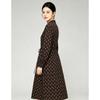 Long waist cinching floral dress