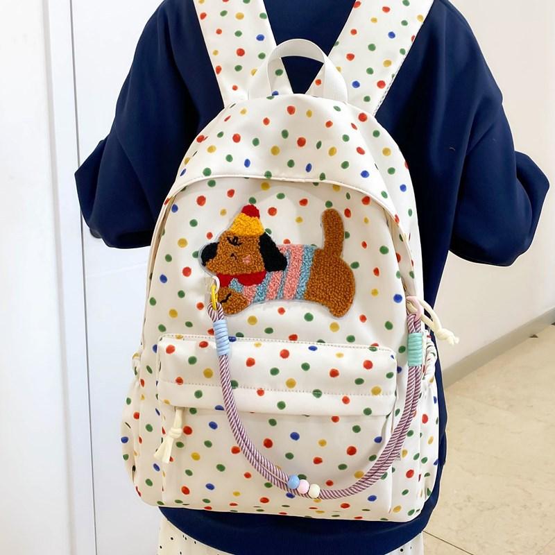junior high school students, large capacity, lightweight and cute printed backpack, high school student travel backpack.