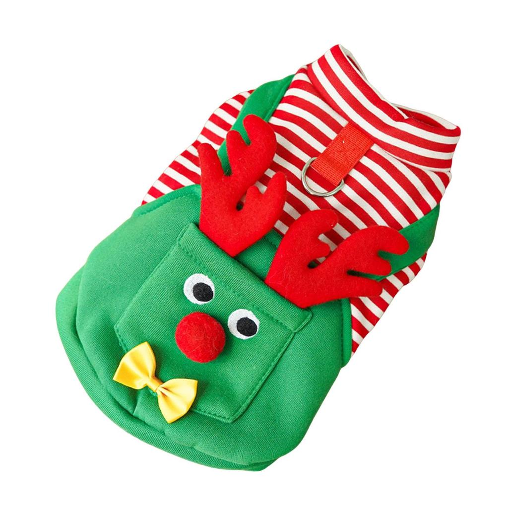 Pet Christmas Costume Party Dog Vest Reindeer Cosplay Dog Cat Clothes