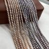 1String, Natural Freshwater Pearls, 4-5mm, Handmade Near Round Pearl Beads for Jewelry Making DIY, Cheapest Items Available 36cm