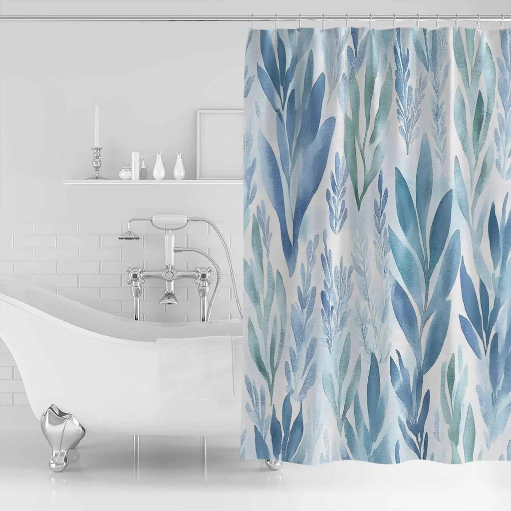 Vintage Coral Plant Shower Curtains Waterproof Bath Curtains Home Decor Modern Luxury Bathroom Curtain