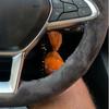 Wildleder Leder Geflecht Auto Lenkradbezug 100% Passform Für Renault Clio 5 (V) Zoe Captur - Autozubehör