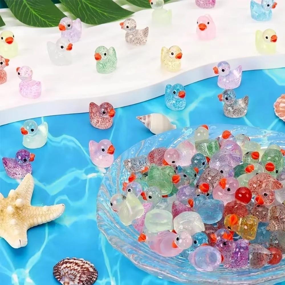 Mini Small Miniature Duck Ornament Glittering Mini Tiny Ducks DIY Accessories