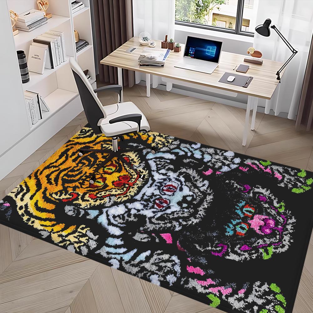 Tiger Flur Teppich Retro Mehrfachauswahl Wohnzimmer Küche Teppich Rutschfest Willkommensteppich