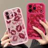 Red Lips Kiss Patterned Soft TPU Phone Case For iPhone 17 Pro Max 17e 16 15 14 13 Pro Max 16e 11 Shockproof Silicone Back Cover