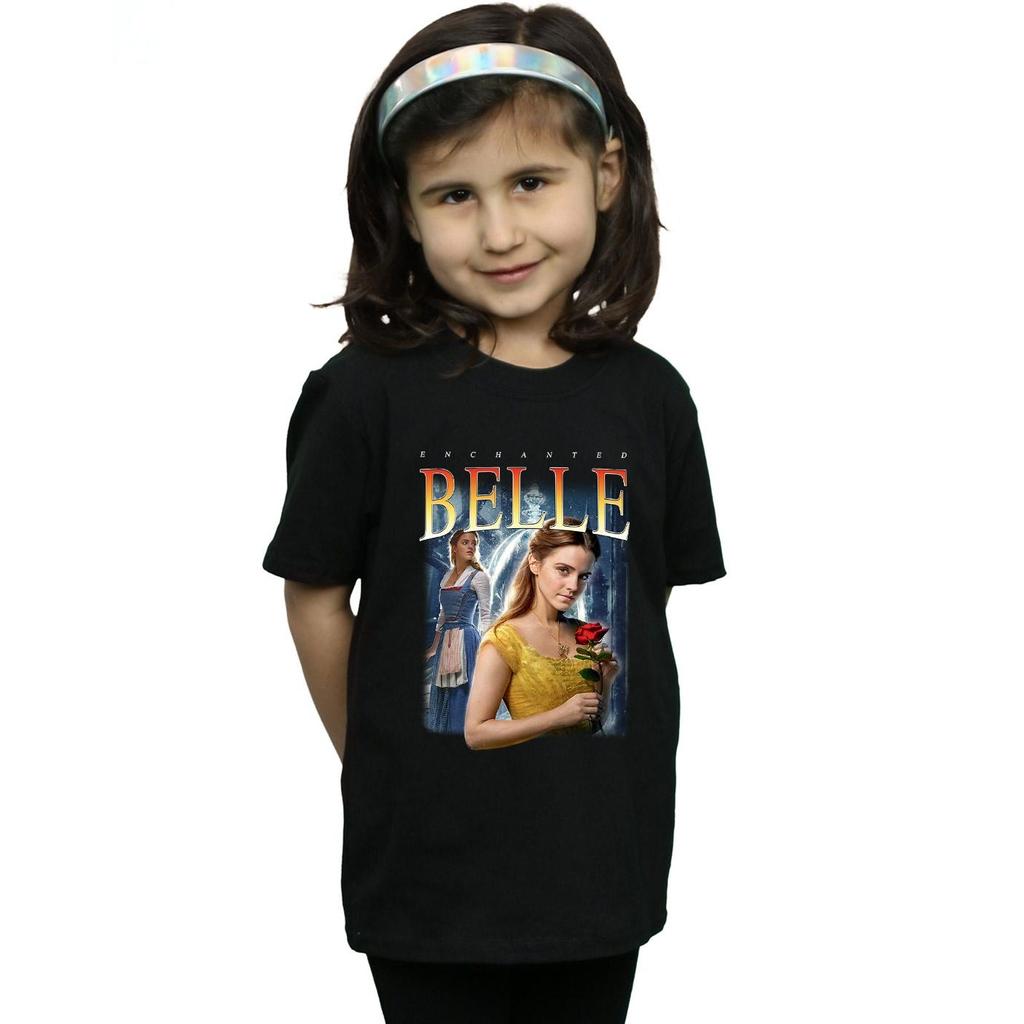 Disney Girls Beauty And The Beast Belle Montage Cotton T-Shirt