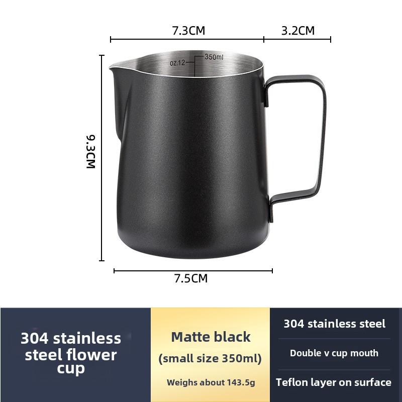 Stainless Steel Milk Frothing Pitcher Espresso Coffee Barista Craft Latte Cappuccino Frother Jug Pitcher Measurement Lines Cup