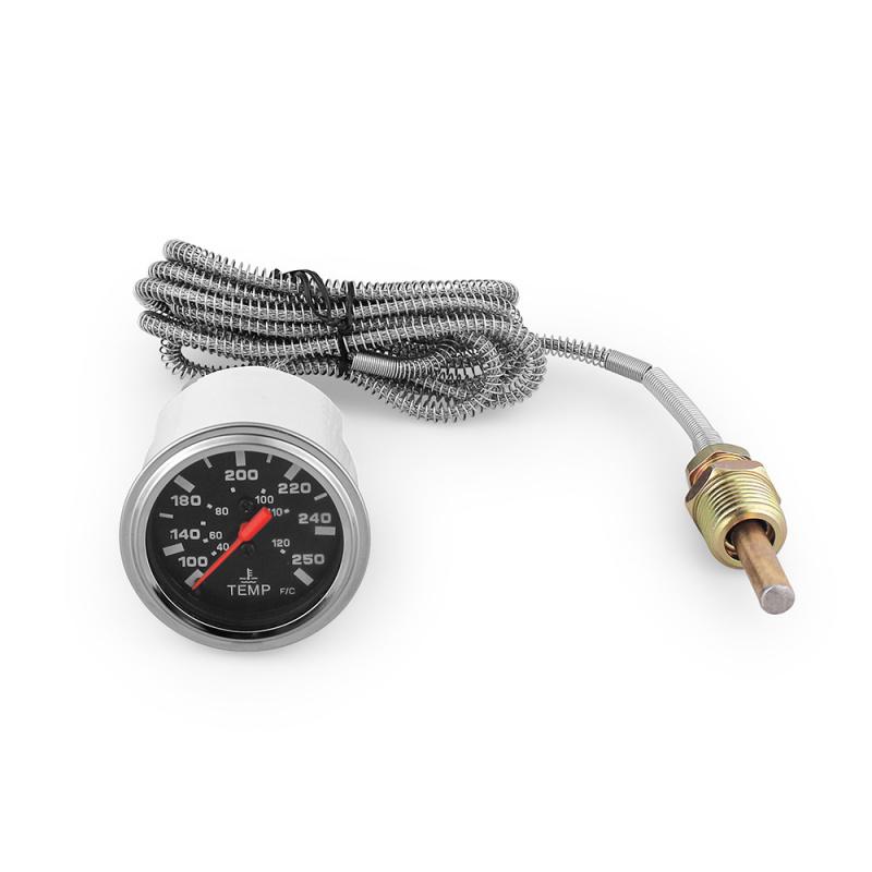 2" 52MM Mechanical 12V Water Temp Gauge 40-120C/100-250FTemperature Meter With Sensor NPT 1/2