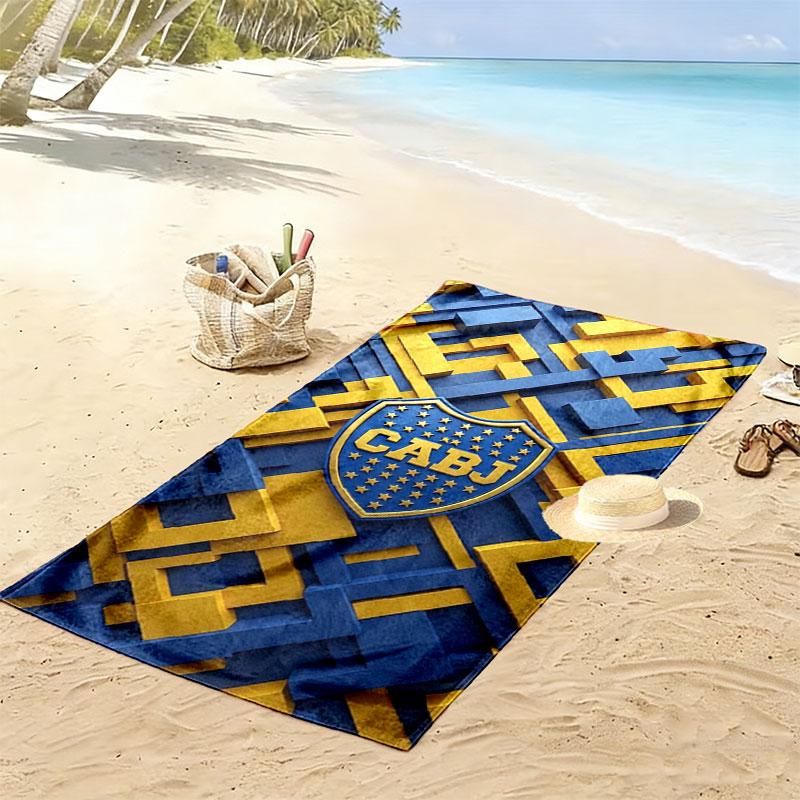 Boca Juniors Print Strandtuch, Großes Weiches Schnelltrocknendes Handtuch für Strand Camping Schwimmen