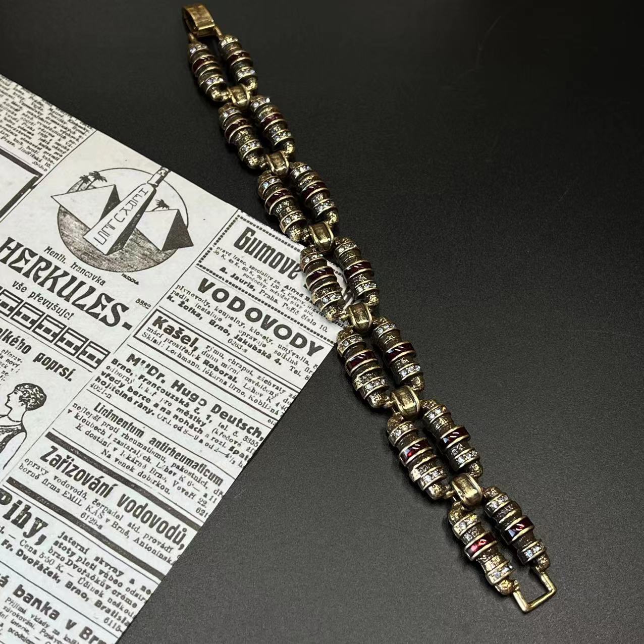 Винтажный Древнеегипетский Ручной Работы Браслет Тяжелая Промышленность / Издание Шипованные Масляные Капли Аксессуары