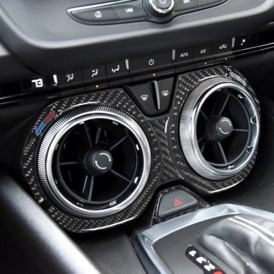 For Chevrolet Camaro Carbon Fiber Interior Center Air Vent Outlet Cover Trim