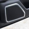 4 Stück für Porsche Macan 2015- Silber Edelstahl Tür Lautsprecher Horn Ring Rahmen Abdeckung Zierleiste