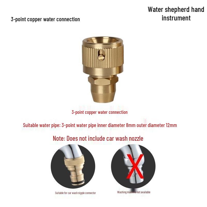 Copper Faucet Quick Connectors - Various Sizes for Car Wash & Hose Accessories