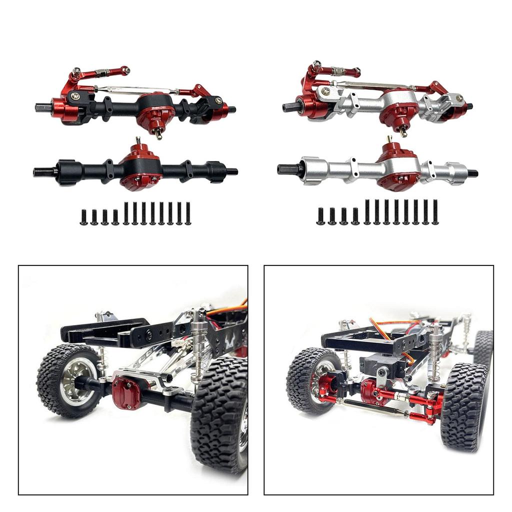 1:12 Scale RC Car Front and Rear Axle Set Replace Parts Steering Cup Bridge Shaft Complete Set for MN78 D90 D91 99S RC DIY Parts