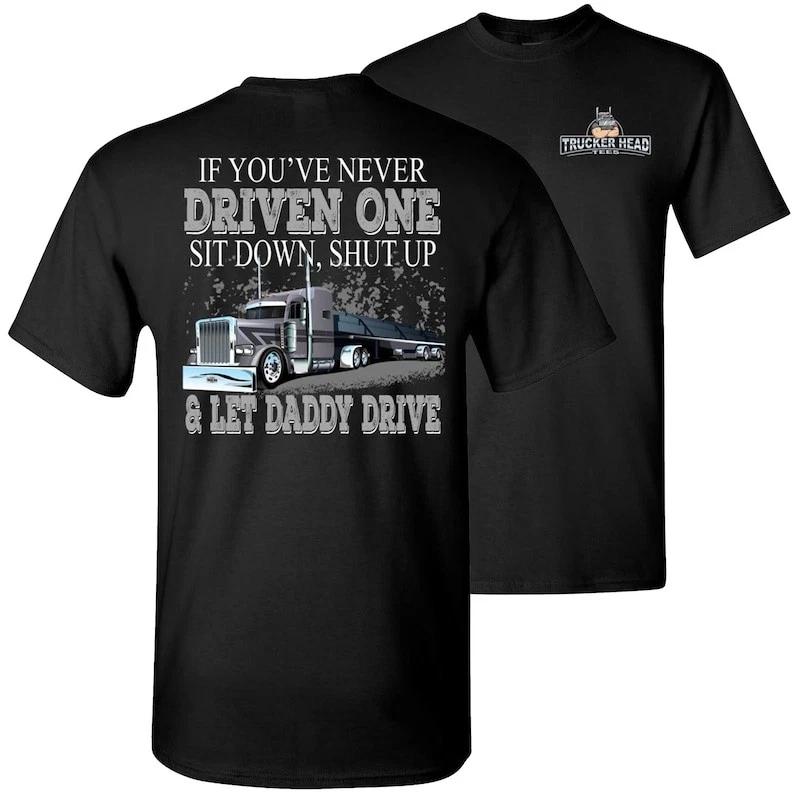 Funny Flatbedder Trucker T-Shirt: Straps & Chains XXL