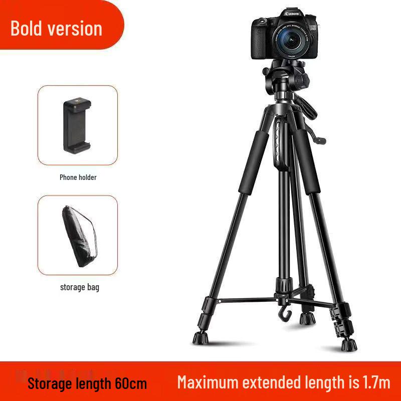 Universal Tripod with Phone Holder & Stabilizer for Photography, Videos, and Outdoor Use