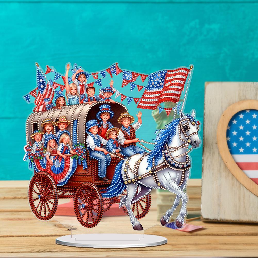 Acrylic 2D Flat DIY 5D DIY Diamond Art Tabletop Decorations Diamond Painting Desktop Decorations for Home Office Desktop Decor