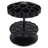 25 Hole Hair Brush Holder 360 Degree Rotating Detachable Base Salon Brush Storage Stand Organizer Black