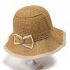 Hollow Bucket Hat Women's New Summer Fashion Simple Bow Sun Hat Foldable Sun Hat