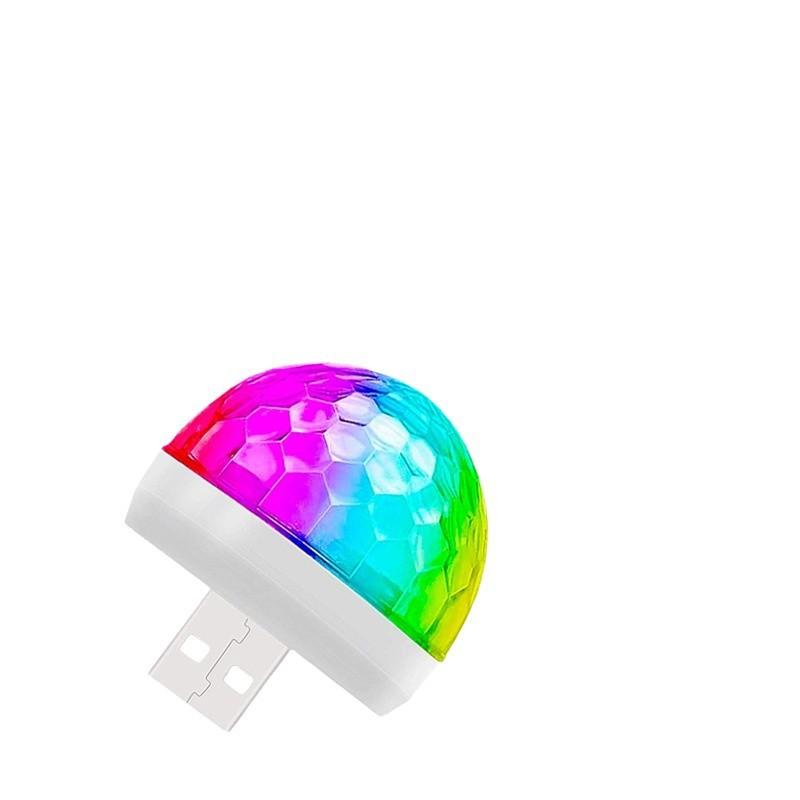 

LED Voice Controlled Dance Table Lamp, Mobile USB Crystal Lamp, Portable Lamp One Size білий