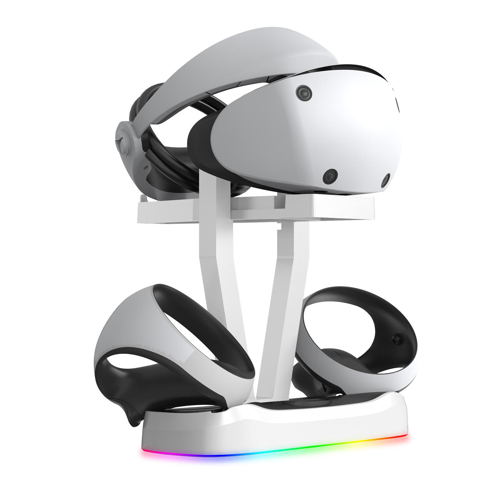

Магнітна зарядна база PS VR2 Матеріали Динамічне RGB-освітлення Стійка для зарядки VR2 Преміальна якість Для VR