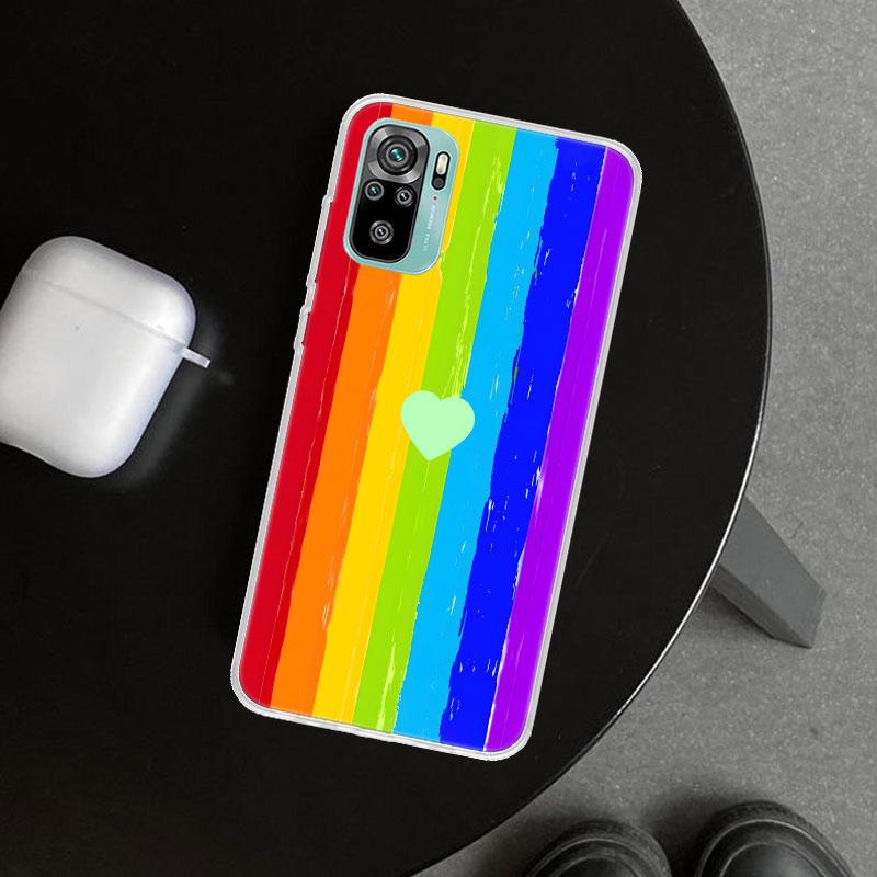Rainbow Gradient Love Phone Case Cover for Xiaomi Redmi Note 15 14 13 12 11 Pro Plus 14S 12S 11S 11T 11E 10S 10 Customized Funda