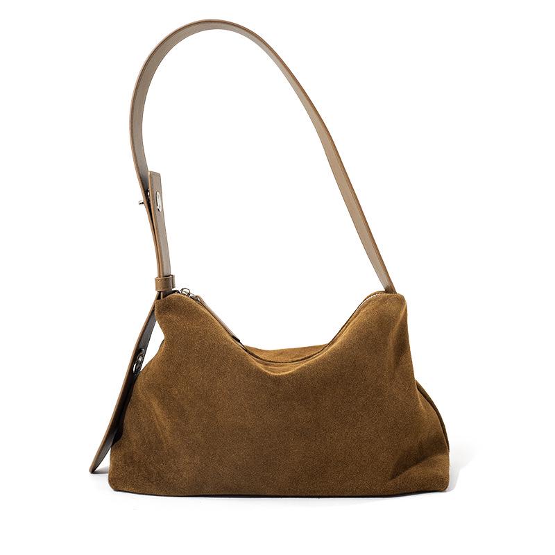 Genuine Leather Women's Tote Bag - High-Silk Matte Cowhide, Large Capacity, Commuting Shoulder/Underarm Bag