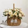 Artificial Flower Silk Peony Rose Home Vase Outdoor Garden Festival Table Decora DIY Gifts Wedding Bridal Bouquet Hot Sale Props