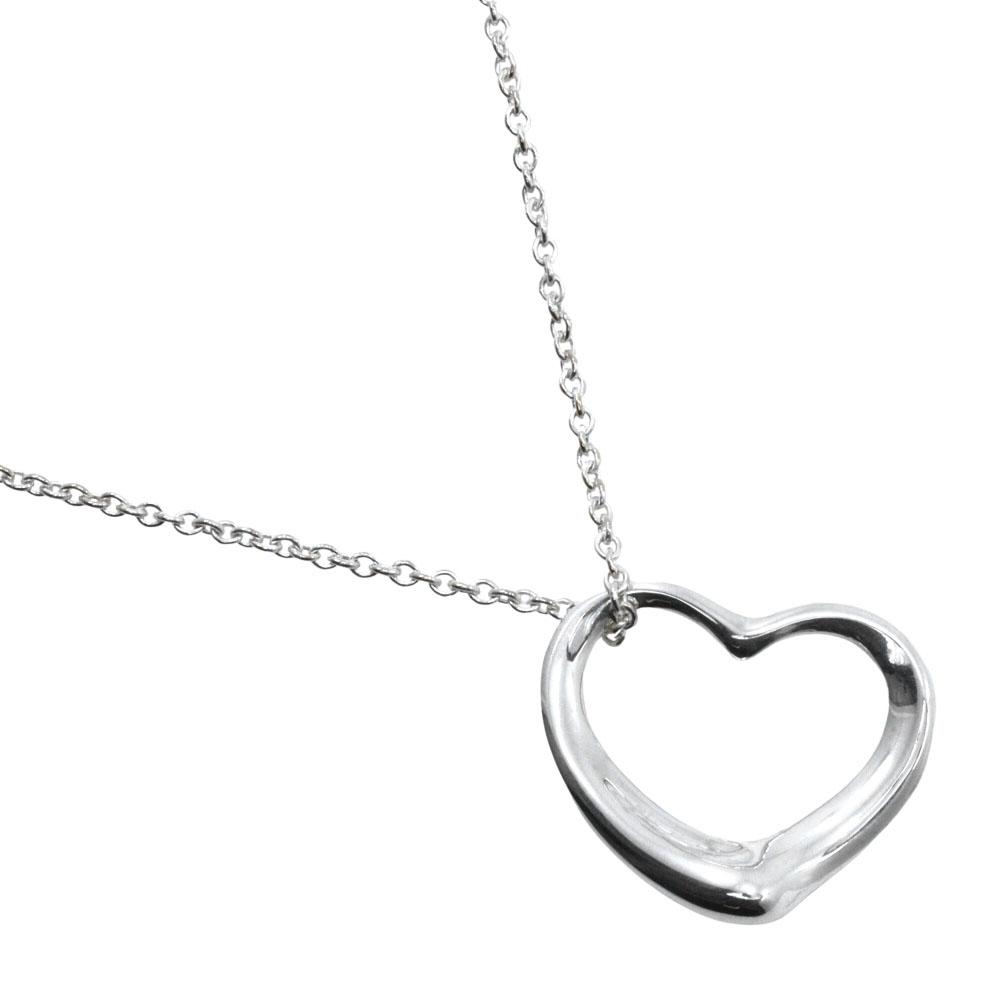 TIFFANY&Co. Open heart Necklace Elsa Peretti Silver925 heart 4.6g Women Used