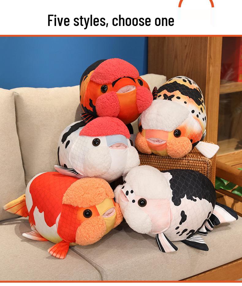 Ryukin Fish Plush Toy - Cute Clownfish Doll & Goldfish Cushion, Perfect Baby Birthday Gift