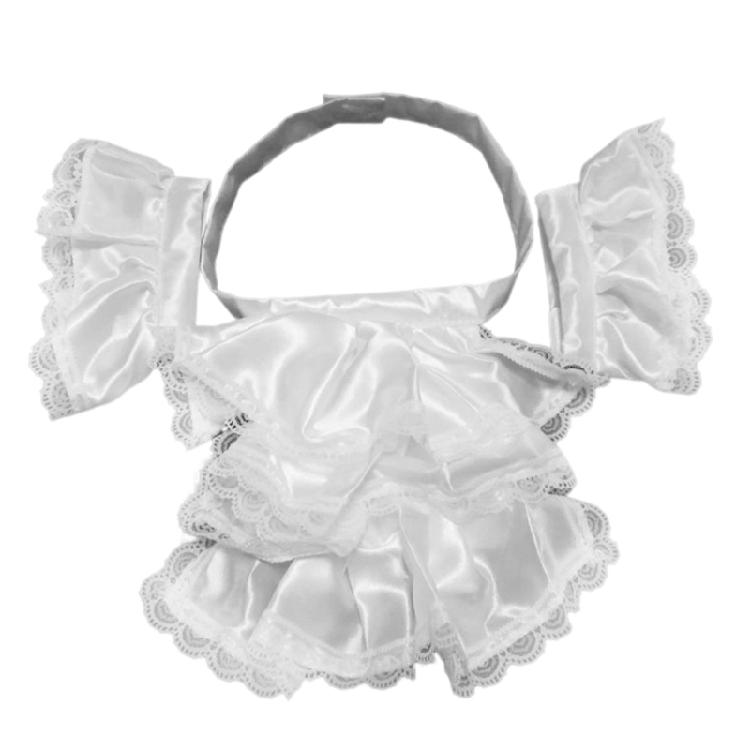 Ruffle Lace Satin Jabot and Cuffs Set Costume Accessory for Men Women Children