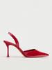 Fashion New Women's Shoes In Red Patent Leather with Shiny Surface, Pointed Temperament, Slim High Heels, Mueller Shoes, Hollow Sandals