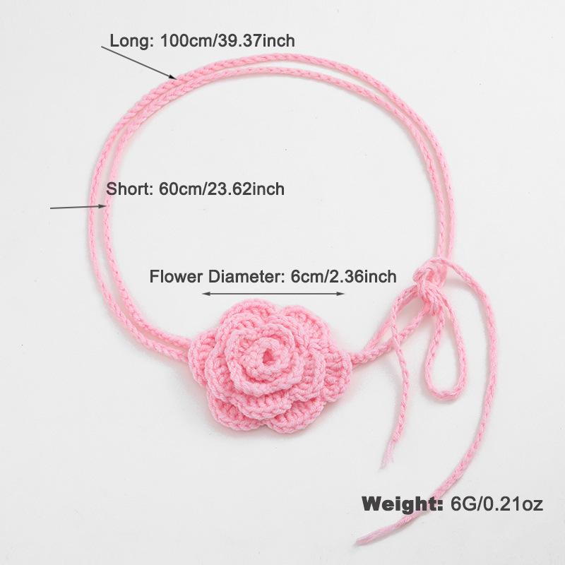 Hand-woven Floral Crochet Choker Necklace