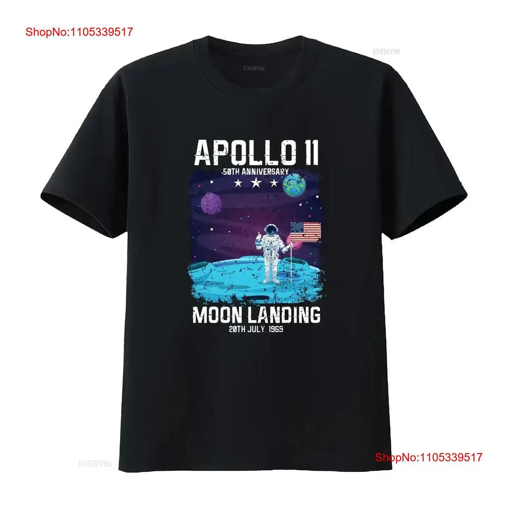 T-shirt 50e Anniversaire Apollo 11 Alunissage 1969 2019 Hommes vintage Lavé vêtements de designer