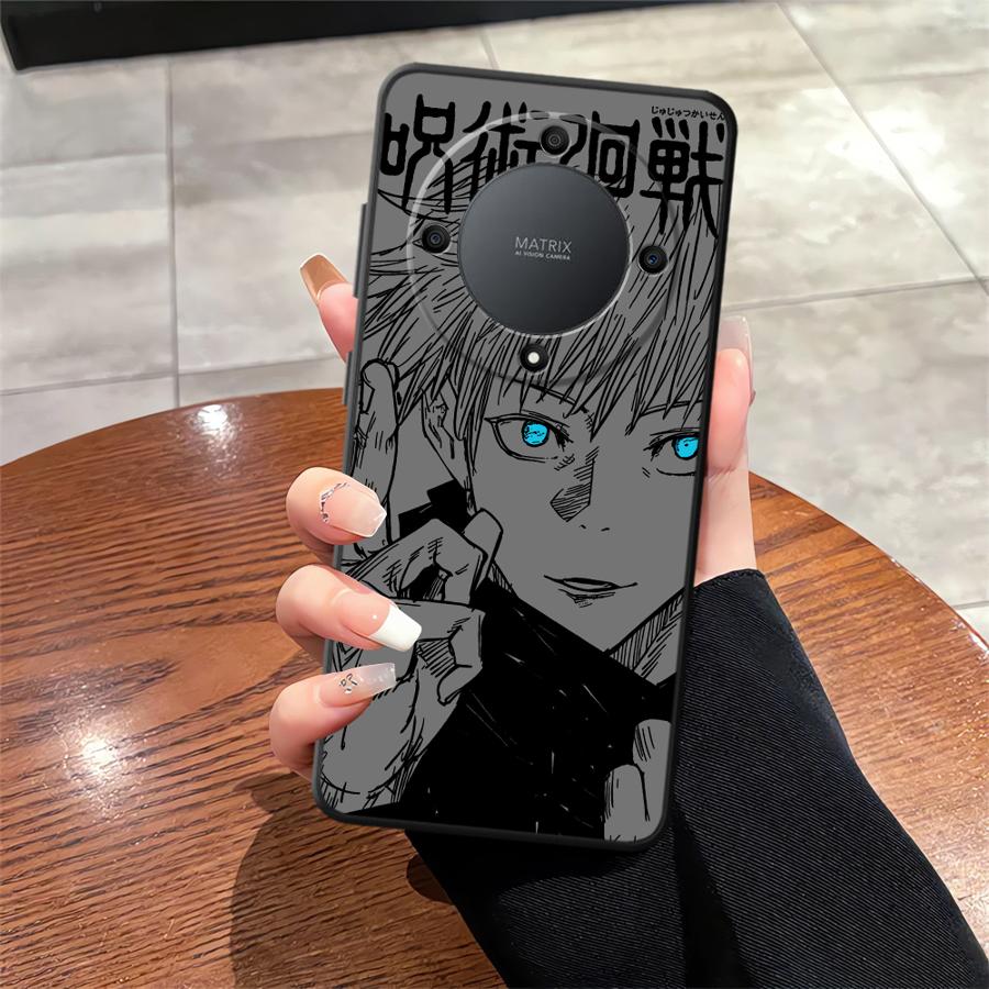 Anime J-uju-tsus Ka-ise-ns Black Soft Phone Cover Case for Honor X6 70 Magic5Lite 200 400 Lite X8 8X X7 X5b 90 X9a